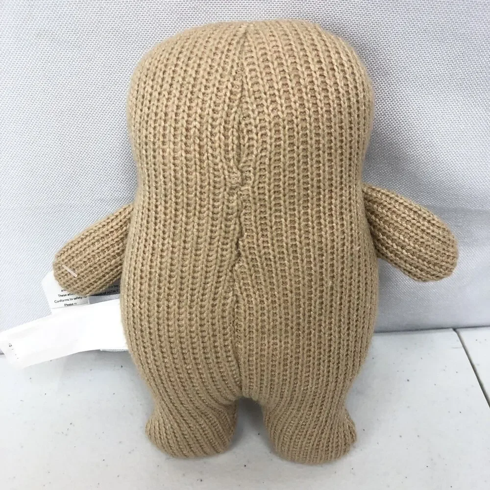 Mary Meyer Baby Rattle Knit Brown Sloth Plush Toy Soothes Baby NEW